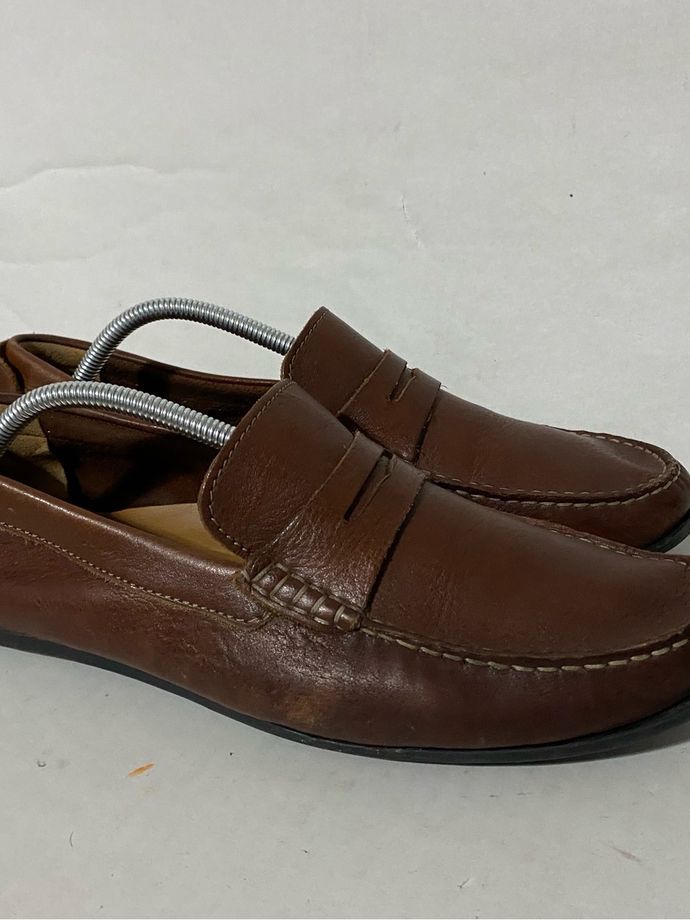 Clarks Brown Leather Penny Loafers
